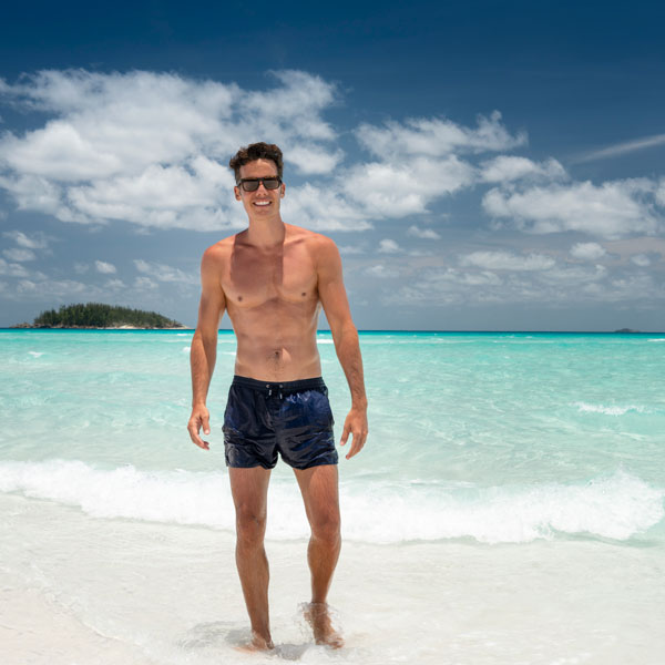 fit man on beach