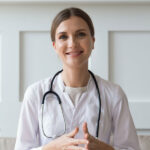 young female doctor smiling